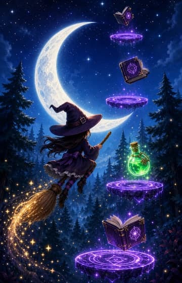 Moonlit Witch Jump game cover