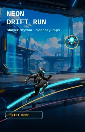 Neon Drift Run game cover