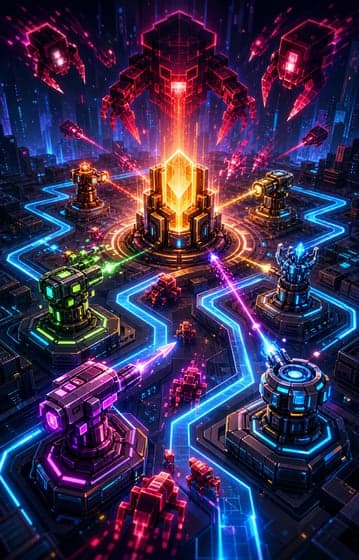 Neon Grid Bastion game cover