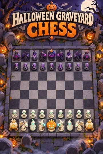 Halloween Graveyard Chess